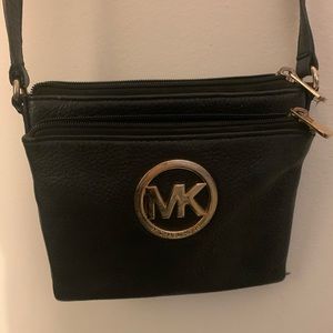 Michael Kors black crossbody purse bag
